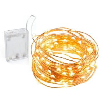 

Copper/Silver Wire Led String lights 2m 3m 5m 10m Battery Operated LED Fairy garland Light Christmas Wedding Party Decoration