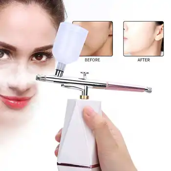 

Skin Care Machine Airbrush Makeup Spray Portable Oxygen Sprayer Face Moisturizing Airbrush White Ultrasonic Face Cleaning Tools