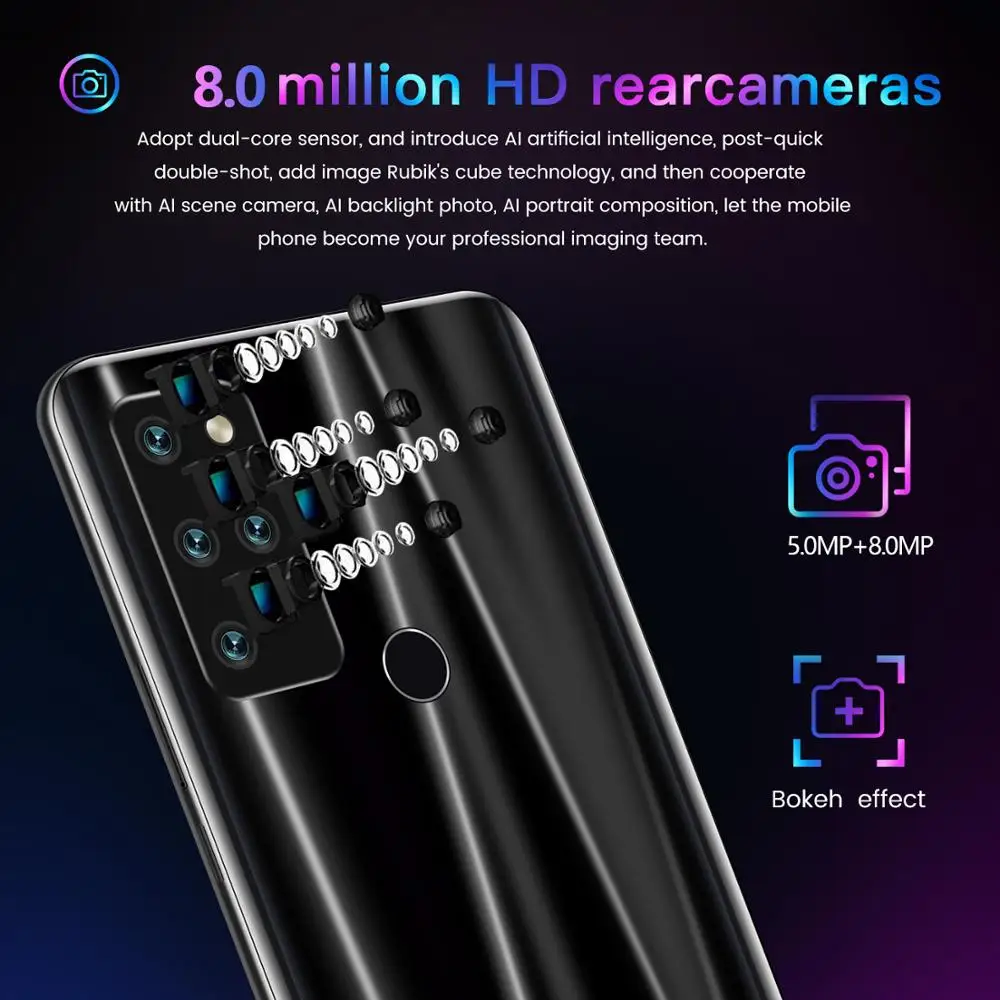 SOYES S21 Smartphones Android 10.0 Face Unlock 6.3 inch Mobile Phones 2GB RAM 16GB ROM 4800mAh Cell phone Global Version