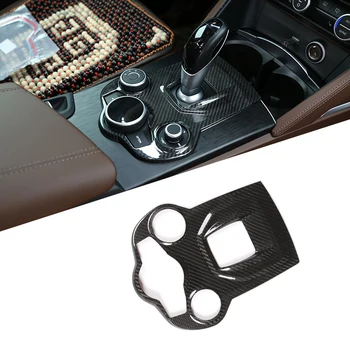 

Car Interior Center Console Gear Shift Panel Cover Trim Real Carbon Fiber For Alfa Romeo Giulia Stelvio 2017-2019 Car Accessory
