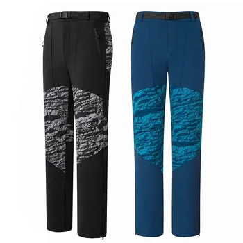 

2019 New Hiking Pants Waterproof Softshell Winter Men Camping Trekking Thermal Fleece Warm Trousers