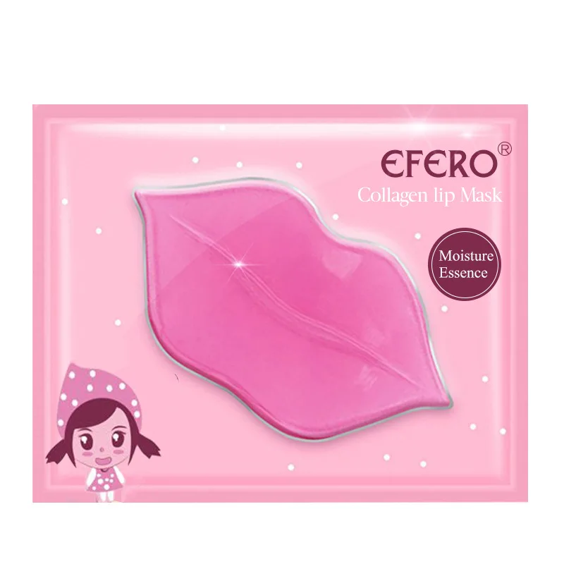 Efero 10 шт. коллаген для губ маска Кристальные гелевые патчи для ухода против старения морщин водостойкая увлажняющая эссенция губная маска