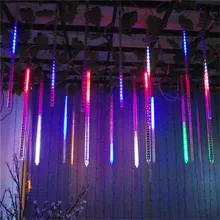 30 cm impermeável chuveiro de meteoros chuva tubo led string luzes ao ar livre natal casamento jardim árvore decoração guirlanda(China)