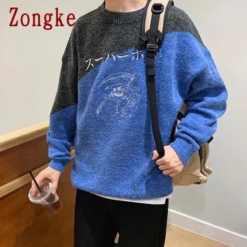 

Zongke 2020 New Spring Japan Style Casual Sweater Men Slim Fit Knitted Pullover Men Fashion Brand Men’S Sweater Warm M-2XL
