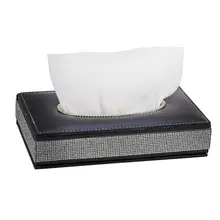 Полиуретановые автомобильные коробки для салфеток, стразы, бумажный держатель для салфеток