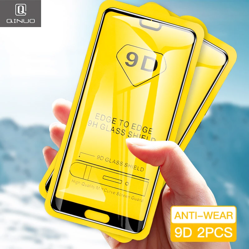 

2Pcs Glass For Huawei P30 P20 P10 Plus Lite Pro P Smart Plus Z 2019 Screen Protector Protective Film 9D Full Glue Tempered Glass