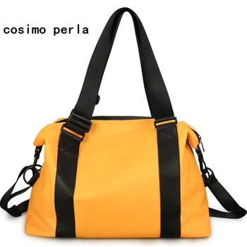 

Large Trendy Men Nylon Travel Bags Korean Casual Sports Fitness Laptop Handbags Unisex Weekender Duffel Overnight Crossbody Bags