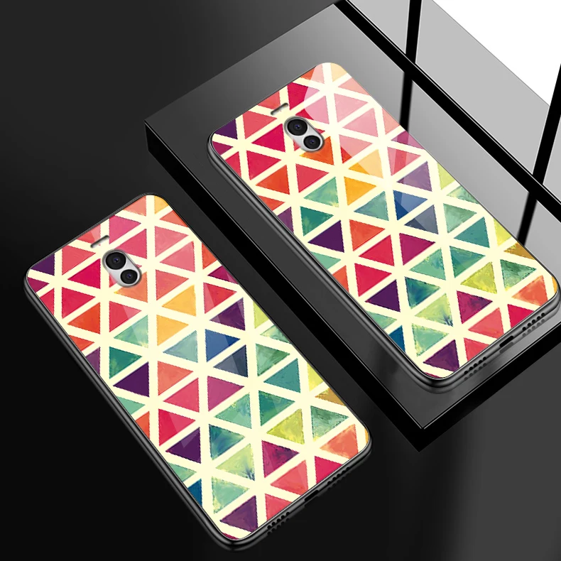 W147 Чехол из закаленного стекла для Meizu 16th Plus M5 M6 M8 M9 Note для iPhone 5S, SE 6 6S 7 8 Plus XR XS MAX роскошный противоударный жесткий чехол - Цвет: W147