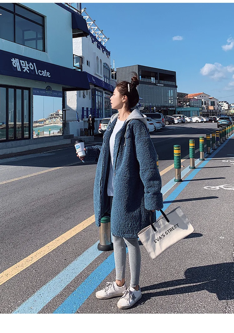 Dongdaemun, хлопковая стеганая одежда, хлопковое пальто для женщин, зима, корейский стиль, свободный крой, для похудения, студенческий стиль, овечья шерсть, толстая