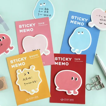 

Coloffice Cartoon Colorful Big Eyes Series Memo Pad Creative Fresh Tearable Message Notes N times stickers Office Stationery 1PC