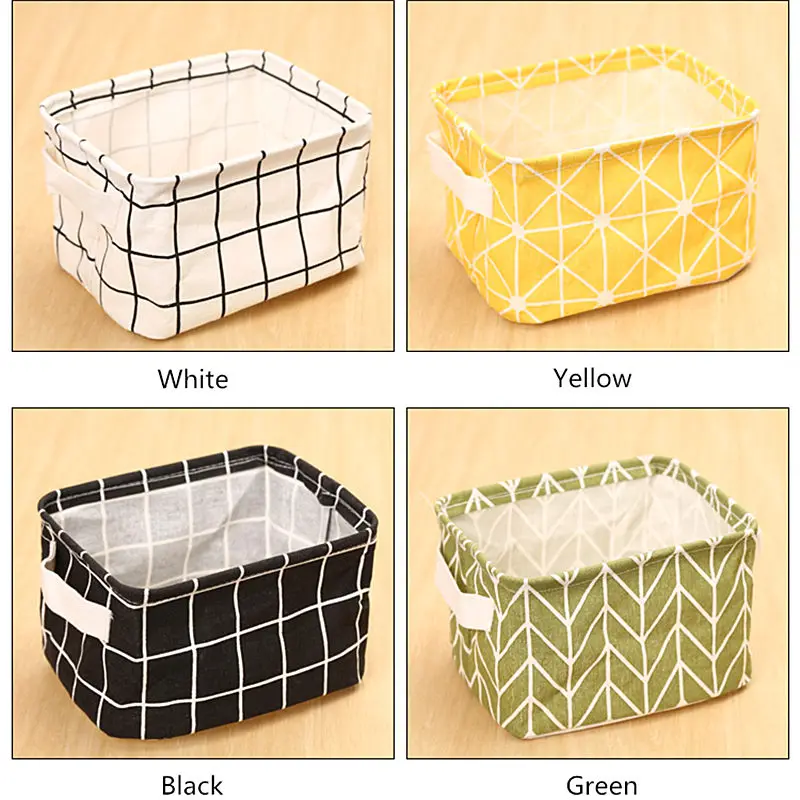 

Simple Style Sundries Storage Box With Handle Organizer Cupboard Desktop Waterproof Storage Basket For Underwear Cosmetics Case