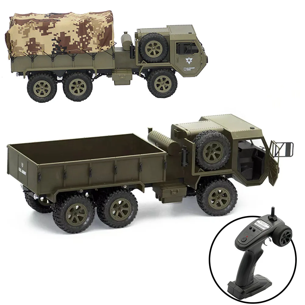 FY004A 1:16 6WD RC автомобиль легкий армейский грузовик пропорциональное моделирование забавная модель игрушки 2,4 г гонки по бездорожью подарок детям хобби