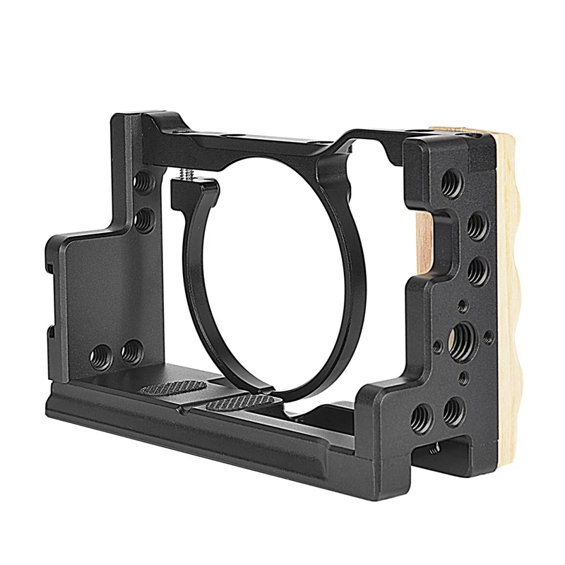 Camera Cage with Wooden Handle Professional Video Gear DSLR Rig Stabilizer for Sony Cyber-Shot DSC-RX100 VI VII RX100M7 | Электроника