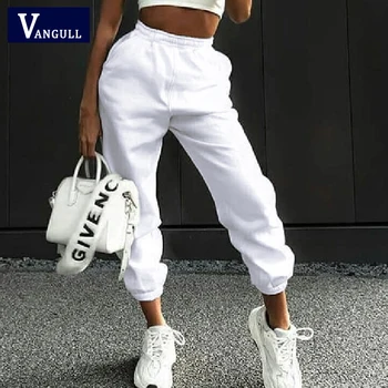 

Vangull Harajuku Joggers Wide Leg SweatPants Women Trousers Plus Size High Waist Pants Streetwear Korean Casual Pant Femme Fall