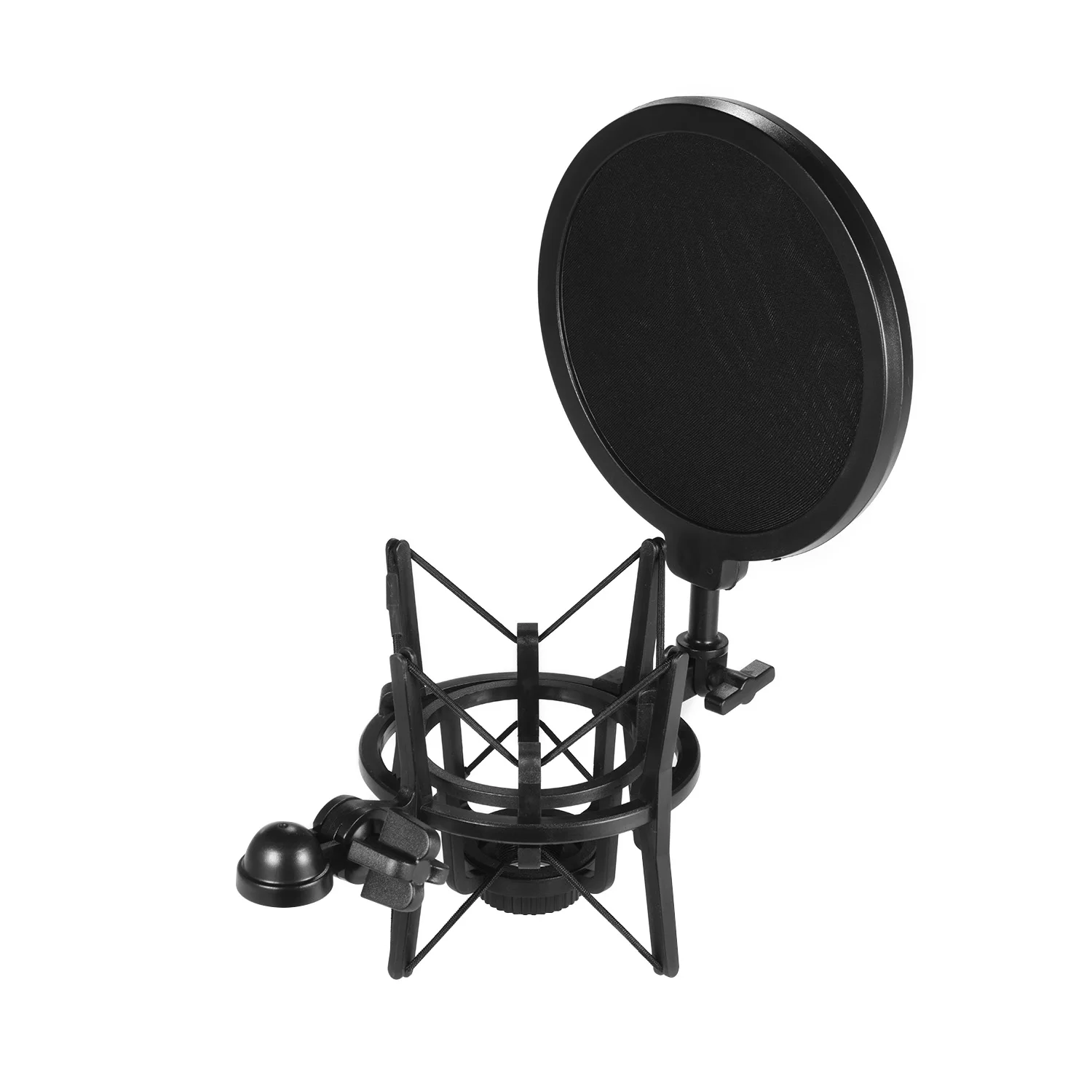 Muslady Condenser Microphone Mic Shock Mount Holder Bracket Plastic Anti-vibration for On-line Broadcasting Studio Music Recording