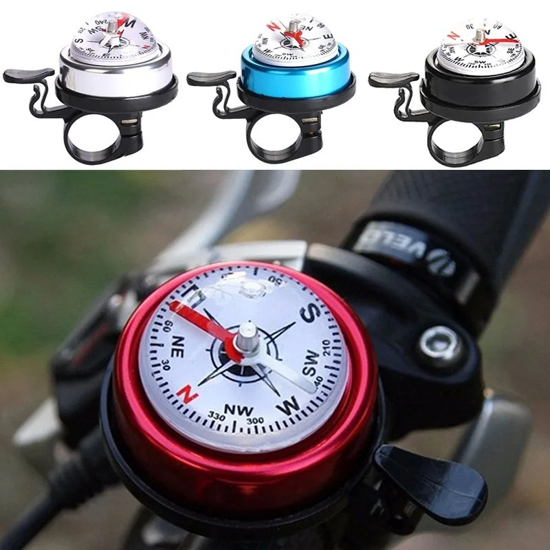 

Large Self-console Compass Bell Size MTB Road Bicycle Bell Horn Ring Metal Plastic Cycling Alarm With Guide