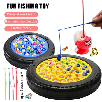 

Kids Pretend Play Toys Electronic Kids Electric Rotating Musical Fishing Toys Educational Toys Parent-child Game