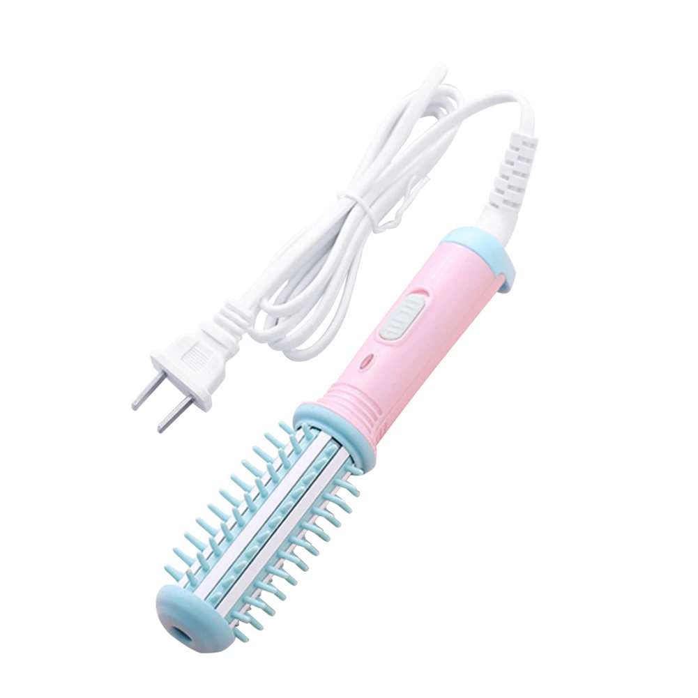 Escova de Cabelo 2 em 1 Pente Elétrico Temperatura Constante Cerâmica Cabelo Curling Ferro Multifuncional Rolos Ondulado Rolo 12 Cheap Curling Irons