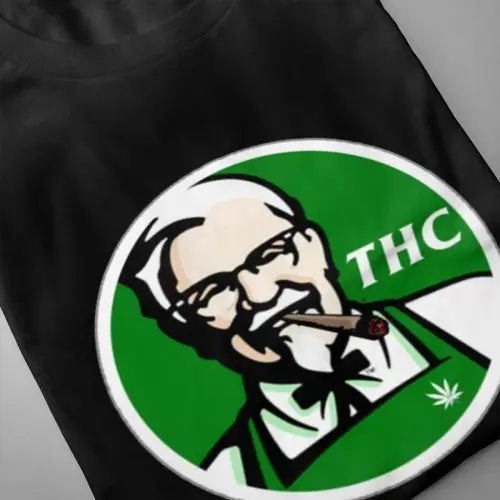 One yona аниме для мужчин KFC пародия THC травка футболка Забавный Уникальный дизайн круглый воротник для мужчин футболки