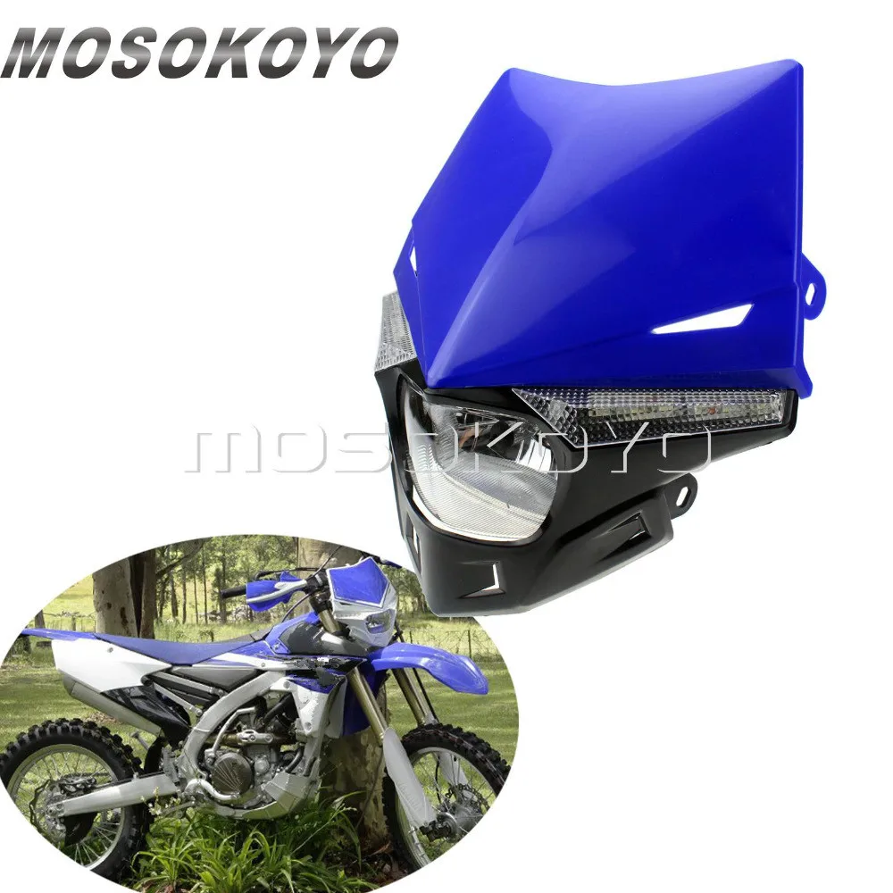 Фара для мотокросса Dirt Bike Enduro налобный фонарь Yamaha YZ250 WR450 YZ125 YZ80 85 LED версия