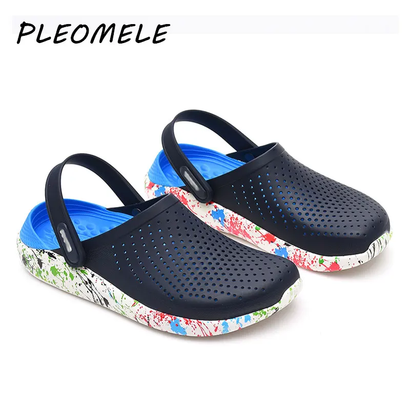 

2020 Men Sandals Crocks LiteRide Hole Shoes Crok Rubber Clogs For Men EVA Unisex Garden Shoes Black Crocse Adulto Cholas Hombre