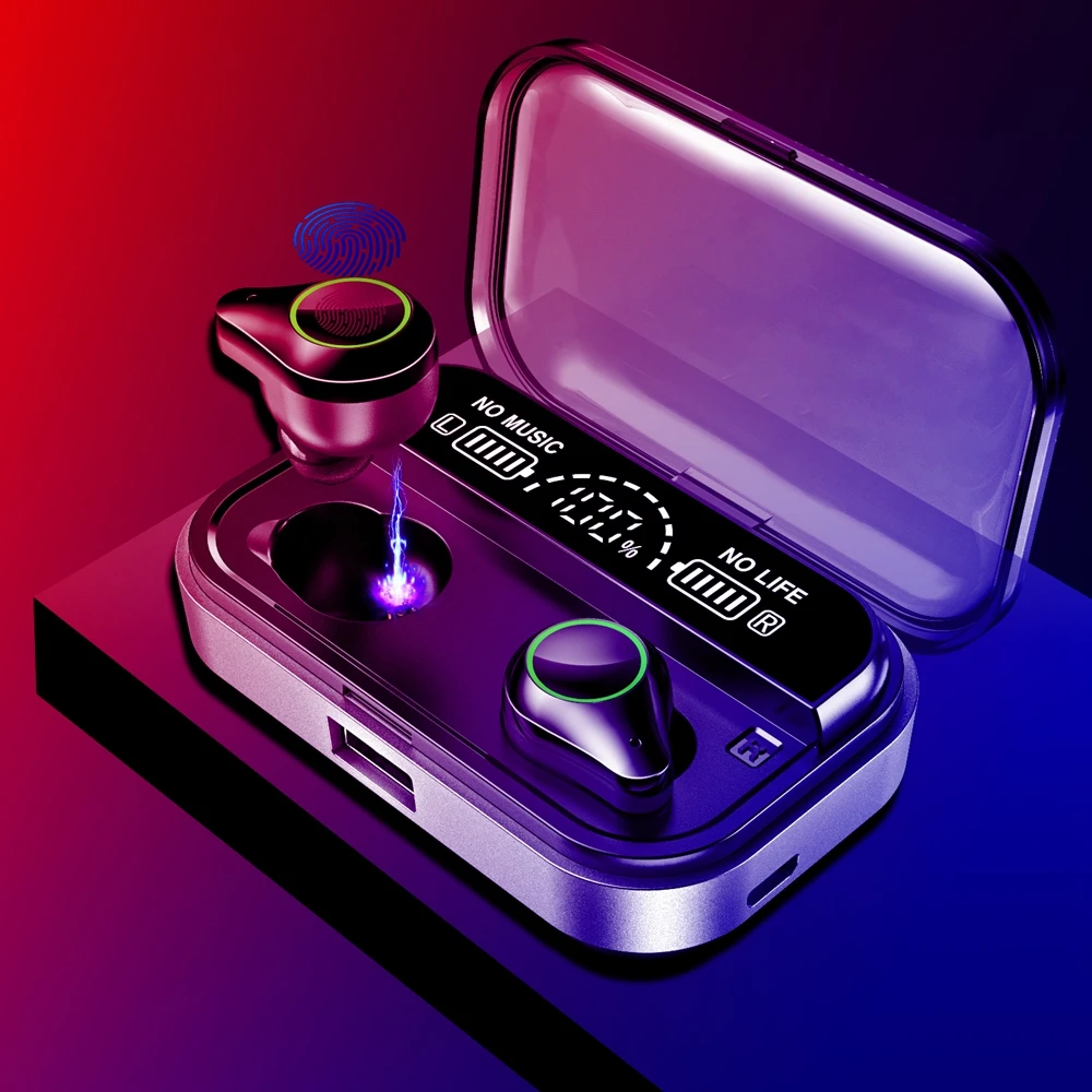 T10 TWS Bluetooth Earphone 5.0 LED digital Display IP67 Waterproof Headsets 4000MAH Power Bank auriculares bluetooth inalambrico