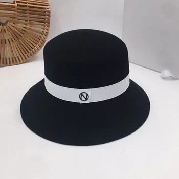 

Hepburn wind show face little fisherman hat fashion female han edition joker basin cap M web celebrity style wool cap elegant h