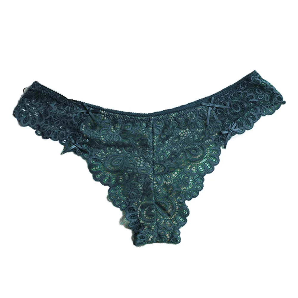 Зеленый Womail 1PC Women Lace Flowers Short Underwear Short Underwear Short Underwear Women Spandex Solid Lace Sexy Intimates Womens - Цвет: Зеленый