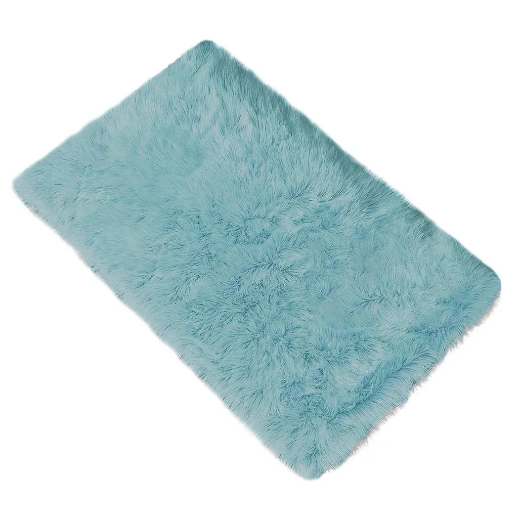 Белый меховой прикроватный ковер для спальни, милый ковер из имитации шерсти, длинный модный коврик для окна гостиной