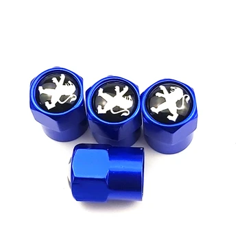 

Cap Case Auto Emblem Metal for Peugeot 206 207 307 3008 2008 308 408 508 301 208 Car-styling Badge Accessories 4pcs Plastic