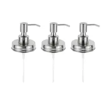 3 шт. деликатный дозатор мыла крышки Мейсон крышка кувшина дозатор лосьона аксессуары для ванной комнаты серебро