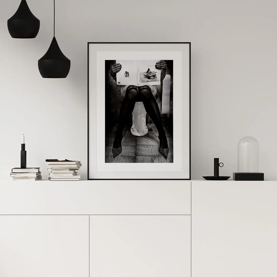 Catching-Up-On-Reading-Poster-Photography-Canvas-Painting-Black-Whit-Wall-Art-Pictures-For-Living-Room (1)
