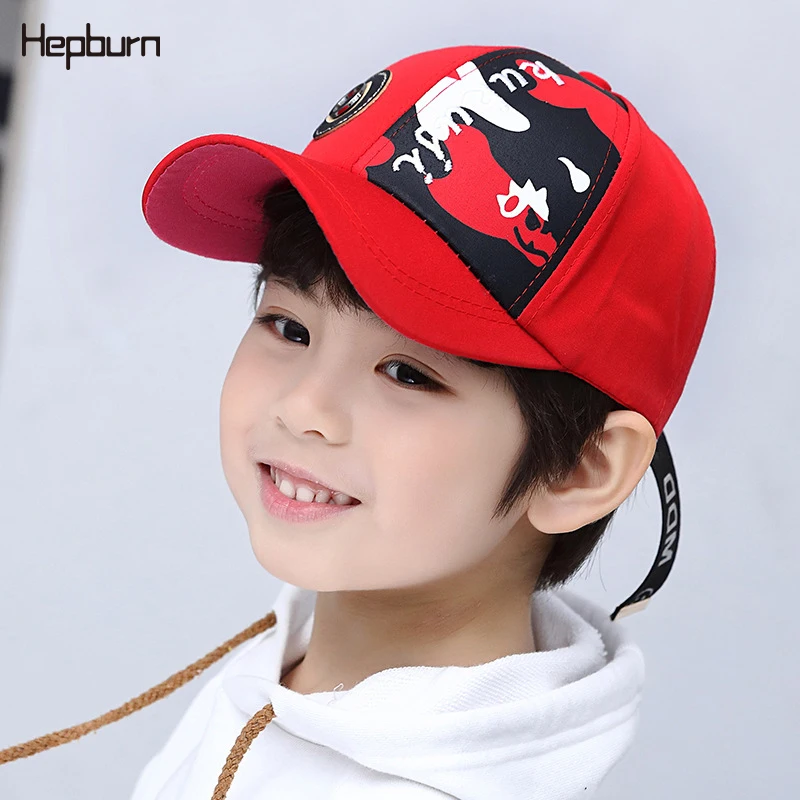 

Hepburn Brand Spring Children Baseball Cap Boy Girls Camouflage Five-star pattern Casquette Snapback Sun Kid Hats 3-9 years old