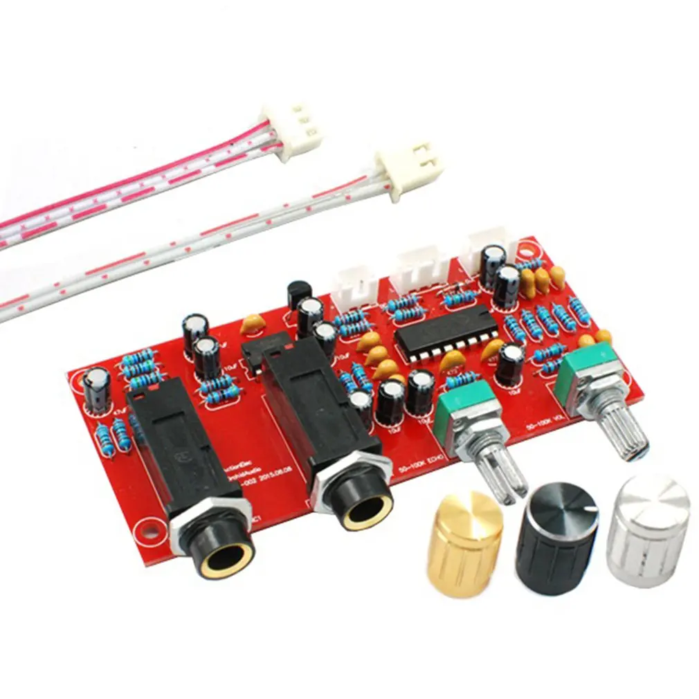 

Castanets Pt2399 Ne5532 Karaoke Microphone Sound Amplifier Board Reverb Amplifier Board with Dc Front Panel 9-24v