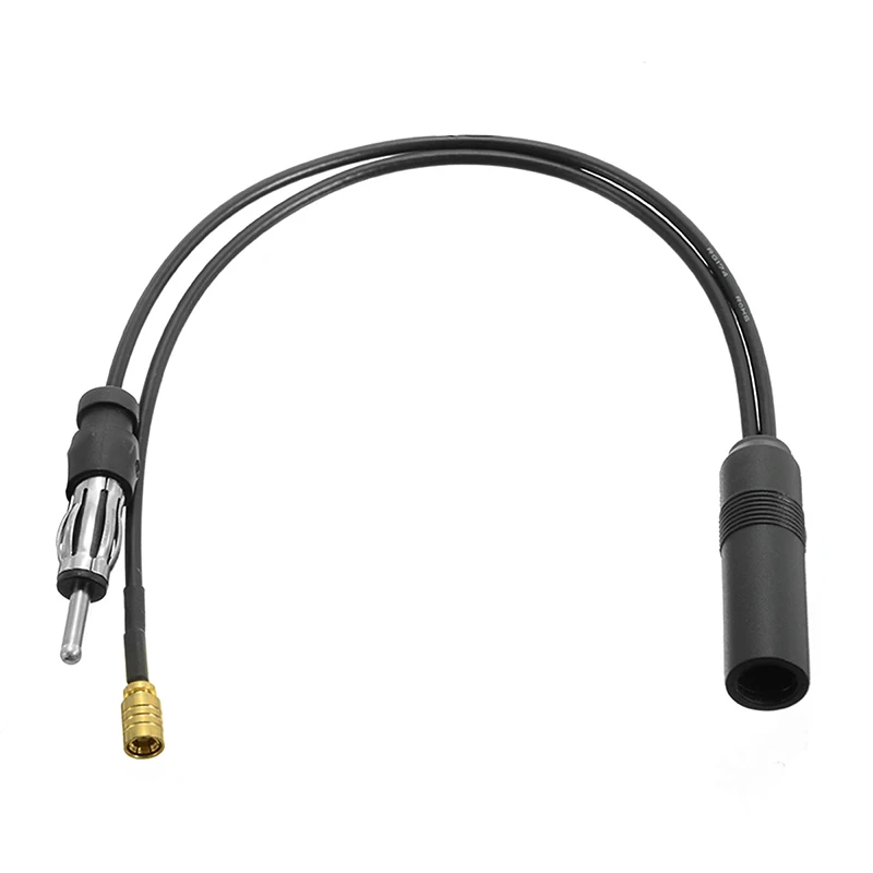 Car SMB Cable Aerial Vehicle DIN Antenna Converter FM/AM Lead Splitter Active Plug Car Radio Aerial Antenna Adapter Accessory