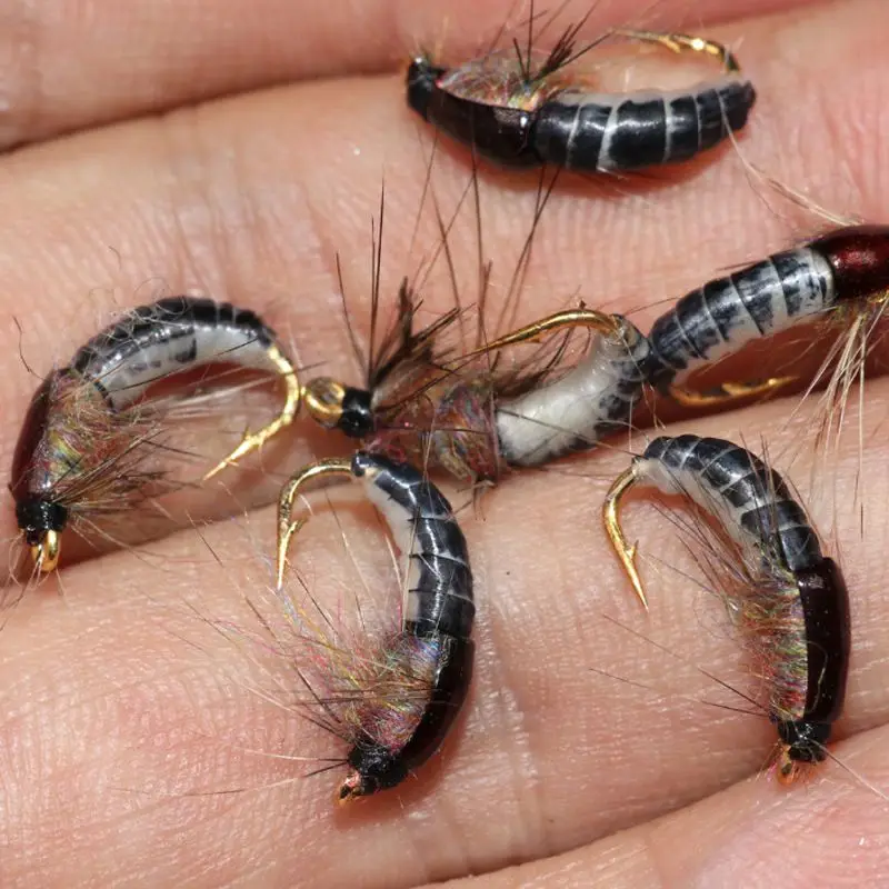 

Fly Fishing Lures Bait Nymph Scud Worm Insects Flies Fly Realistic Aritificial Lures Fishing Tackle with Super Sharpened Crank