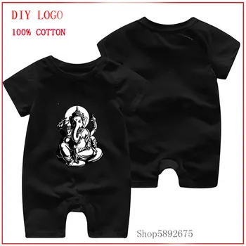 

Summer Pure Cotton Vest Clothes Baby Boy Sleeve hindu god of elephant Bodysuit 2020 New Clothes Newborn Girl Climbing Pajama