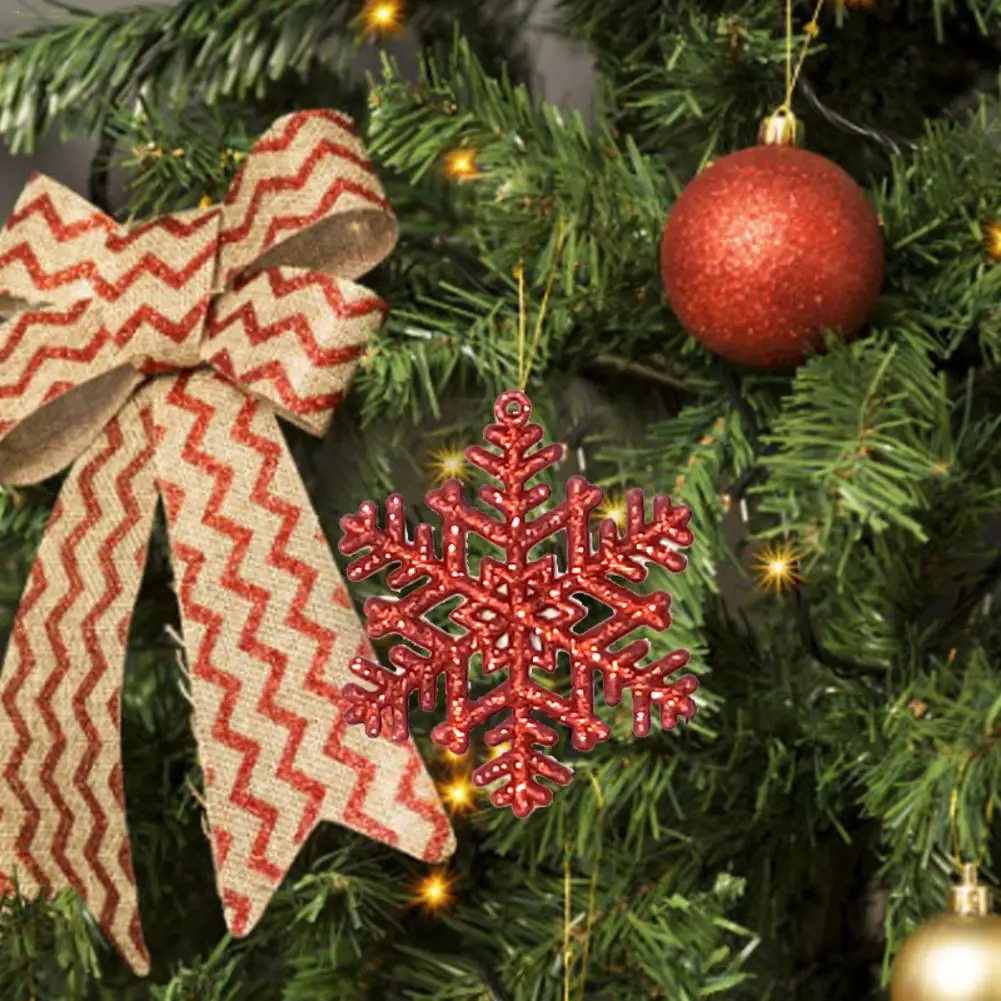 Пластиковая Рождественская блестящая Снежинка, украшения для рождественской елки, очень светильник, антикапельные украшения