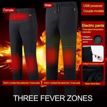 

Intelligent Outdoor Electric Heated Warm Pants Men Women USB Heating Base Layer Elastic Trousers Insulated Heated Pants Trousers