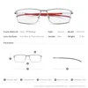 FONEX-gafas fotocromáticas cuadradas para hombre, anteojos fotocromáticos grises, de aleación de titanio, antiluz azul, montura coreana sin tornillos, FAB1010, 2022 ► Foto 3/6