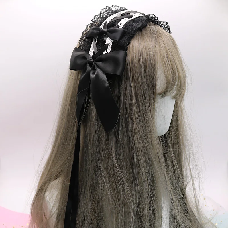 Мягкие японские игрушки Лолита Белый убор для головы с кружевами Лолита Сладкая дикая kc повязка для волос аксессуары для волос