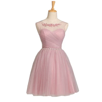 

Sleeveless Bridesmaid Dresses For Girls Elegant Short Party Dresses 2020 Women Bling Bling Belt Dress Plus Size Vestido Madrinha