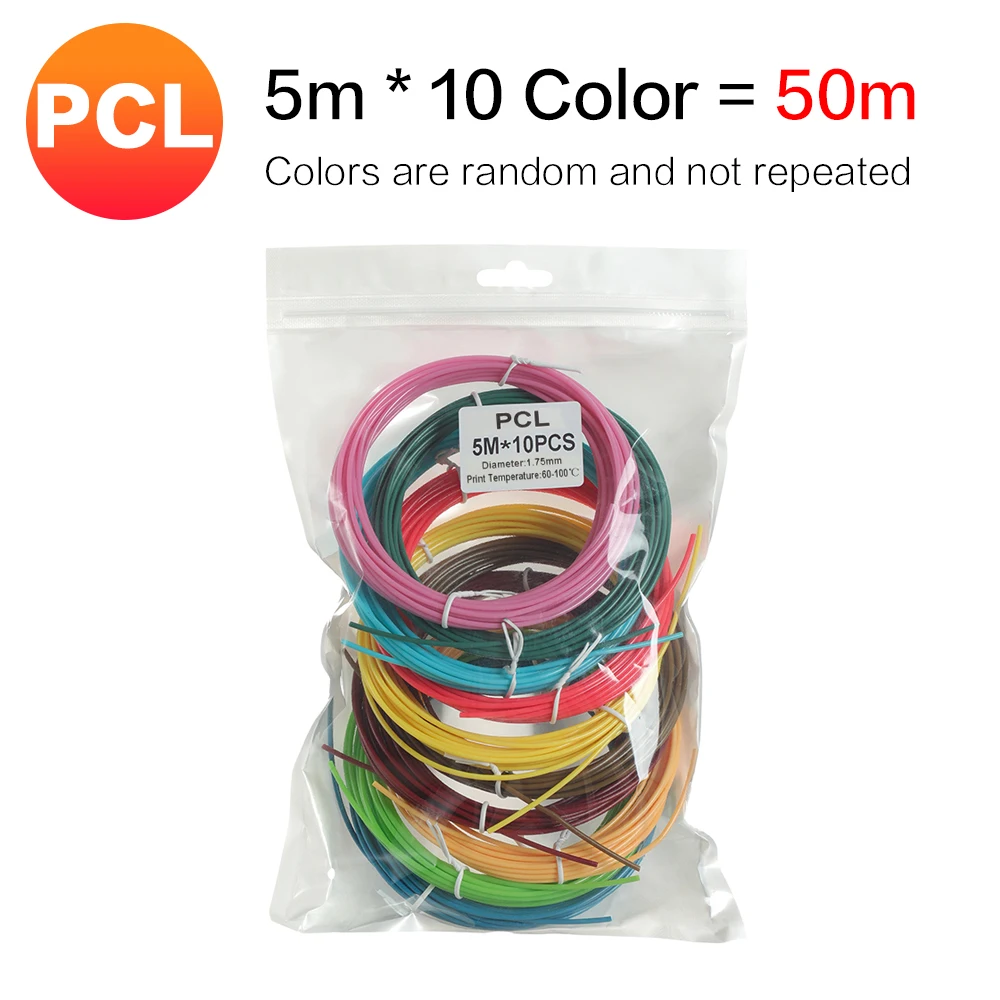 petg transparent 3DSWAY 3d Pen Filament PLA PCL Plastic 50 Meter 10 Colors Consumable 3d Handle Set 3 d Refill Drawing Pen Kids Birthday Gifts polystyrene 3d printing 3D Printing Materials