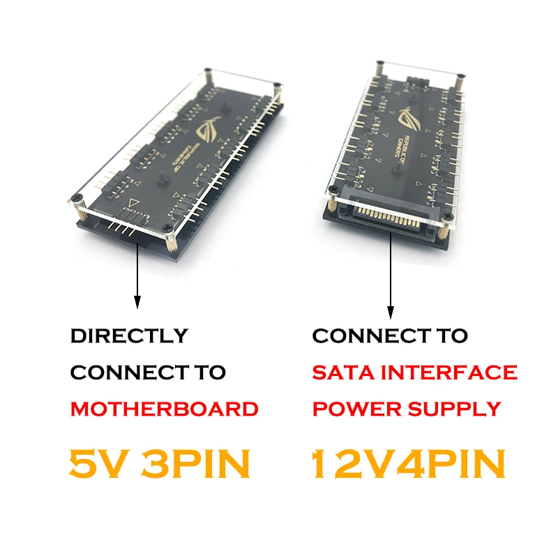 RGB концентратор интерфейс 12V 4 PIN 5V 3 Pin разветвитель концентратор для питания порт SATA ASUS AURA кабель синхронизации вентилятор для материнской платы