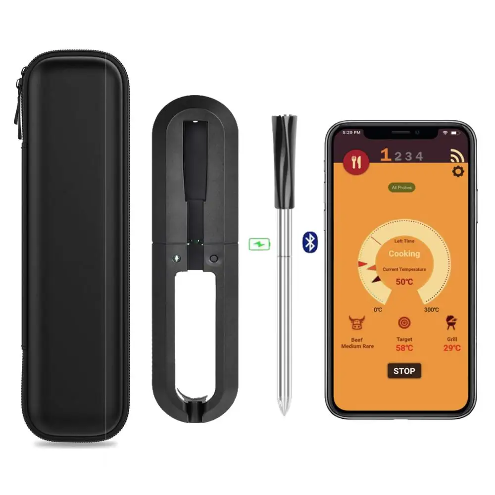 Термометр для мяса беспроводной цифровой кухонный прибор с Bluetooth приготовления