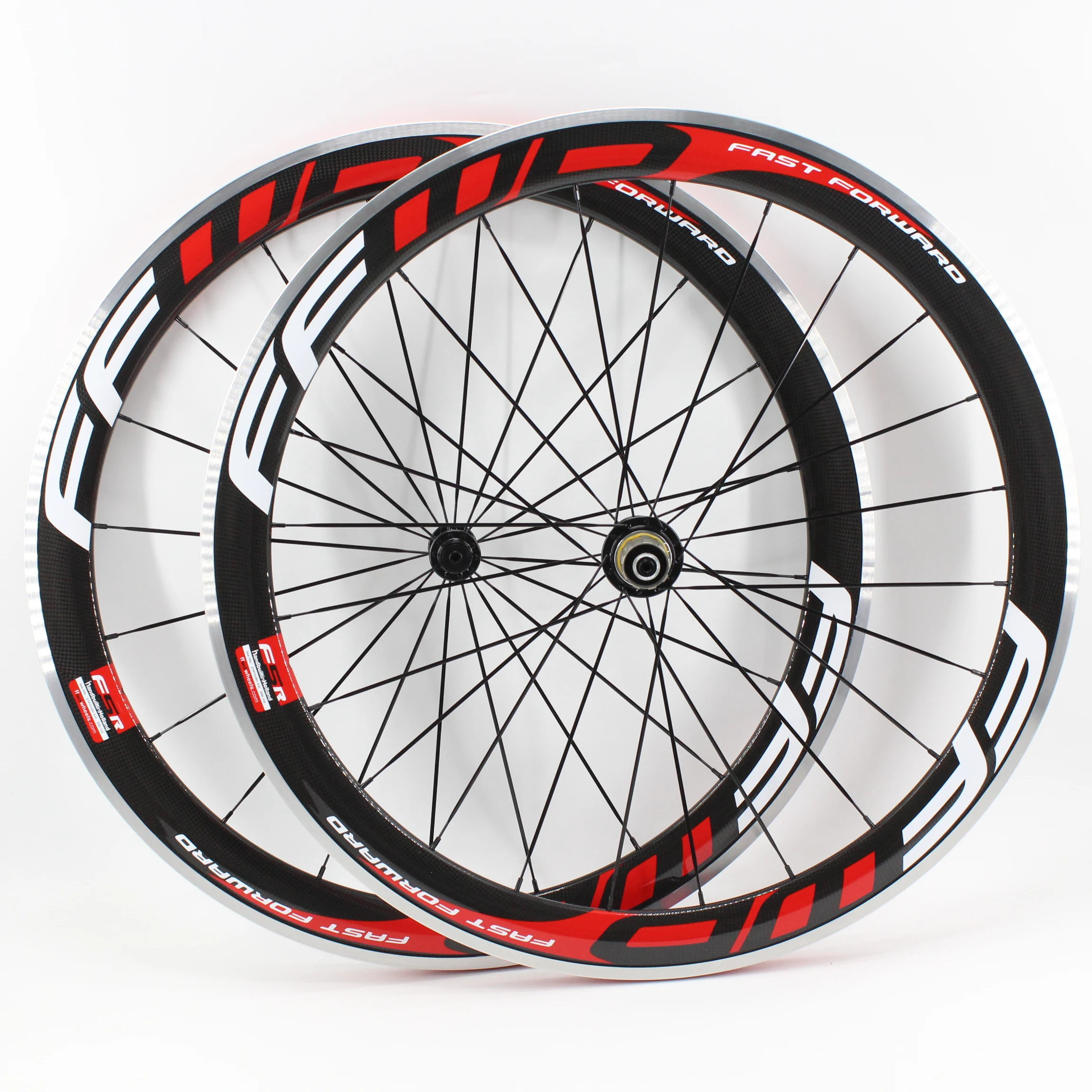 Newest 38/50/60/80mm 700C Road bike 3K UD 12K carbon fibre clincher rims bicycle wheelset with alloy brake surface Free shipping