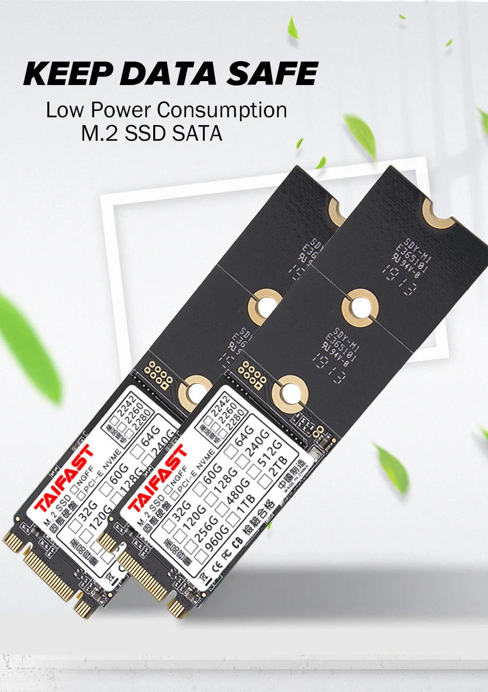 Taifast m.2 ngff sata3 SSD для ноутбука настольный жесткий диск 2242 2280 Компьютерные