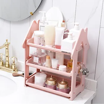 

Small House Rack Kitchen Countertop Threelayer Spice Rack Desktop Storage Rack Home bathroom multifunctional storage rack cocina