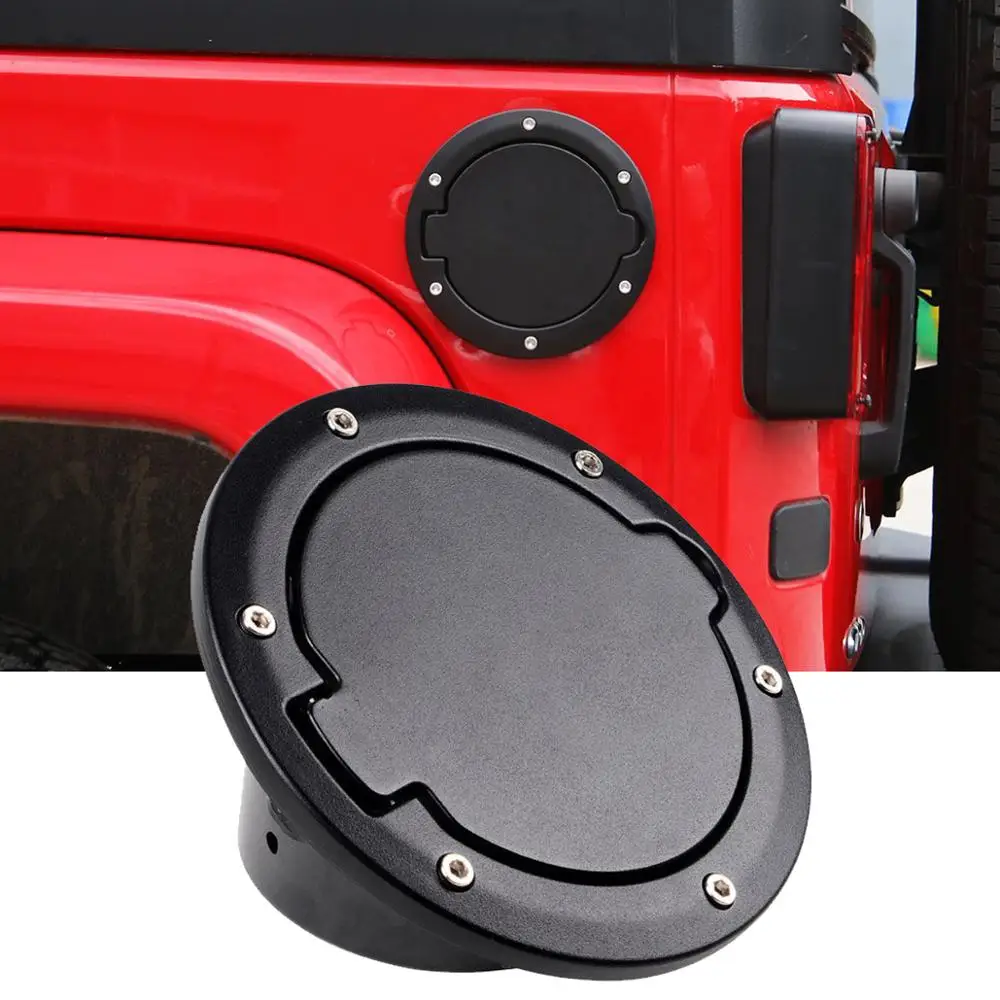 

Car Fuel Filler Door Cover Gas Tank Cap For 07-17 Jeep Wrangler JK Unlimited Sedan Coupe 2 4 Door Auto Accessories Replacement