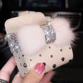 

Phone Storage Box Holder Storage Box Accessory Diamond Rhinestones Car Mobile Newest